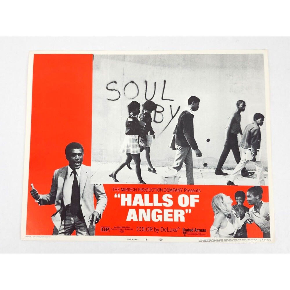 Halls of Anger 1970 Lobby Card Movie Poster Calvin Lockhart Jeff Bridges Drama
